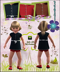 Toddler outfit: recolorable tweed dress