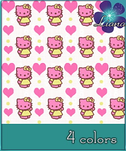 Hello Kitty pattern in 4 colors - best suited for children: wallpapers, carpets, furniture and clothes! See the alternate colors for more combinations!