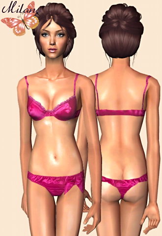 satin pink underwear