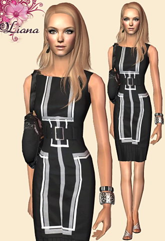 Black and White pencil dress