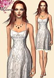 silver embroidered dress