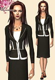 black and white 2 piece suit (deux piece)