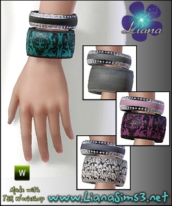 New custom mesh - 2 bangles, 4 color variations, recolorable. Updated!!! IN PACKAGE FORMAT