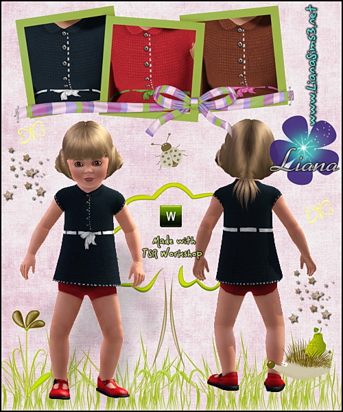Toddler outfit: recolorable tweed dress