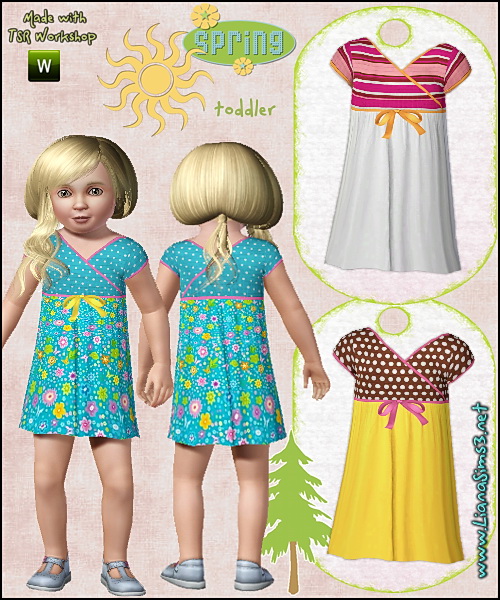 Colorful dress for toddlers, recolorable
