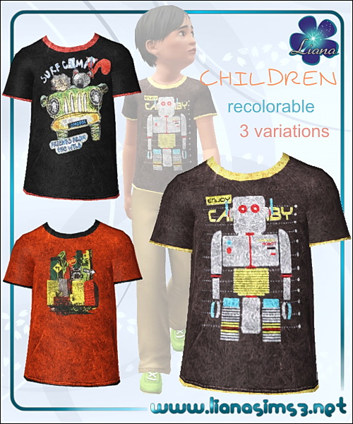 Boy t-shirt with 3 variations