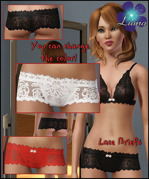 Roses lace briefs - you can use them with the lace bra for a complete set