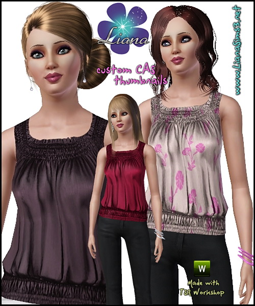 Satin tank top with ruffle hem, 3 color variations, custom mesh included.