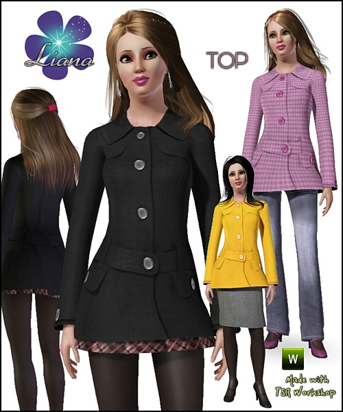 Fashion and trendy wool jacket for your sims!