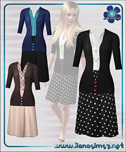 Recolorable cardigan outfit, new mesh
