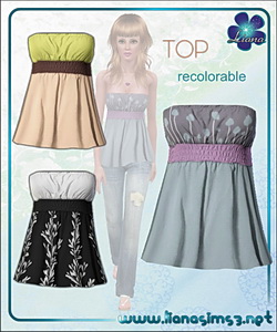 Tube top, recolorable