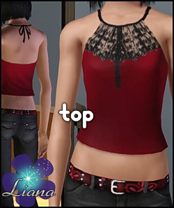 Halter top with lace (as stencil) - you can change the color and the pattern for the top. Available for everyday and formal.