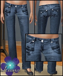 Low rise boot cut jeans for sims3! 