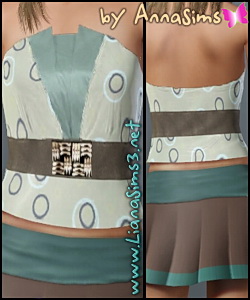 Tube belted top with 3 recolorable areas!