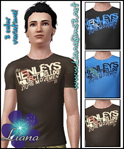 Package format! Henleys Synergy T-Shirt for men, available with 3 included variations, you can change the colors to all of them in 3 areas!