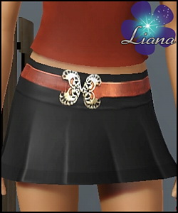 Mini skirt with custom belt - you can add any color or pattern to the skirt, the belt cannot change color.