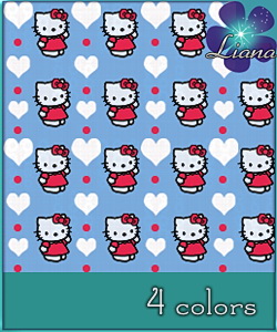 Hello Kitty pattern in 4 colors - best suited for children: wallpapers, carpets, furniture and clothes!