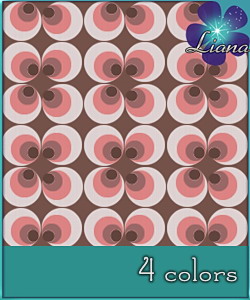 Magical circles pattern in 4 colors - you can use it for fashion, bedding and decor! See the alternate colors for more combinations!